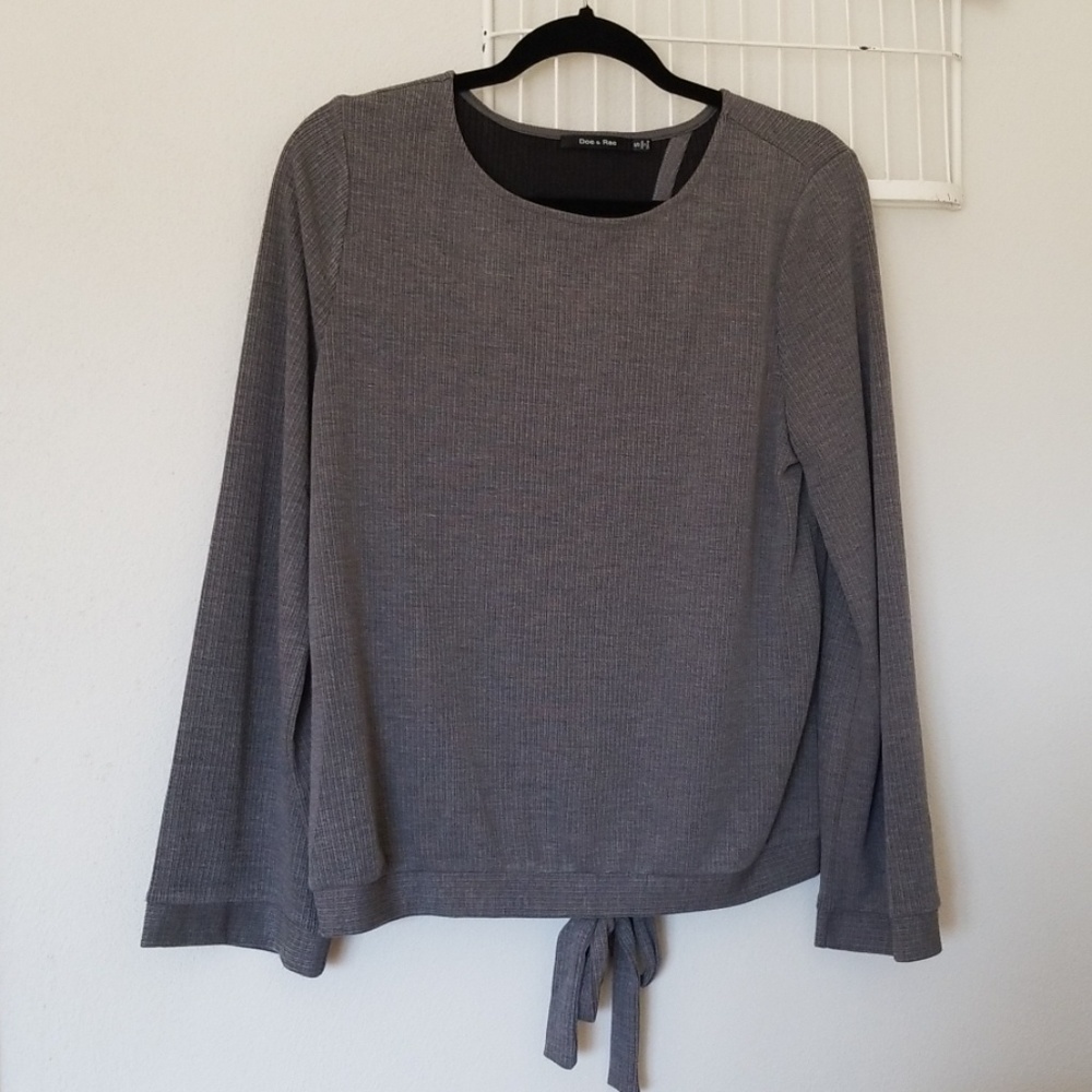 Doe & Rae Split Back Blouse.